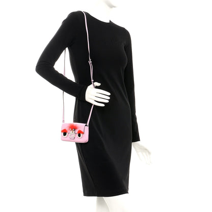 Fendi Nappa Rabbit Fox Fur Micro Buggie Baguette Lavanda 2 of 7