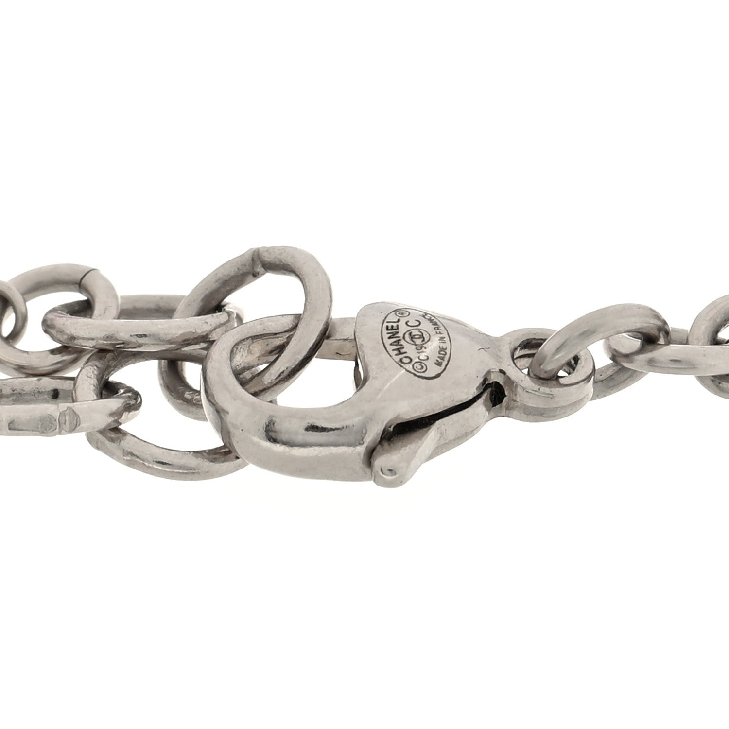 Chanel Pearl Enamel CC Bracelet Pink 4 of 5