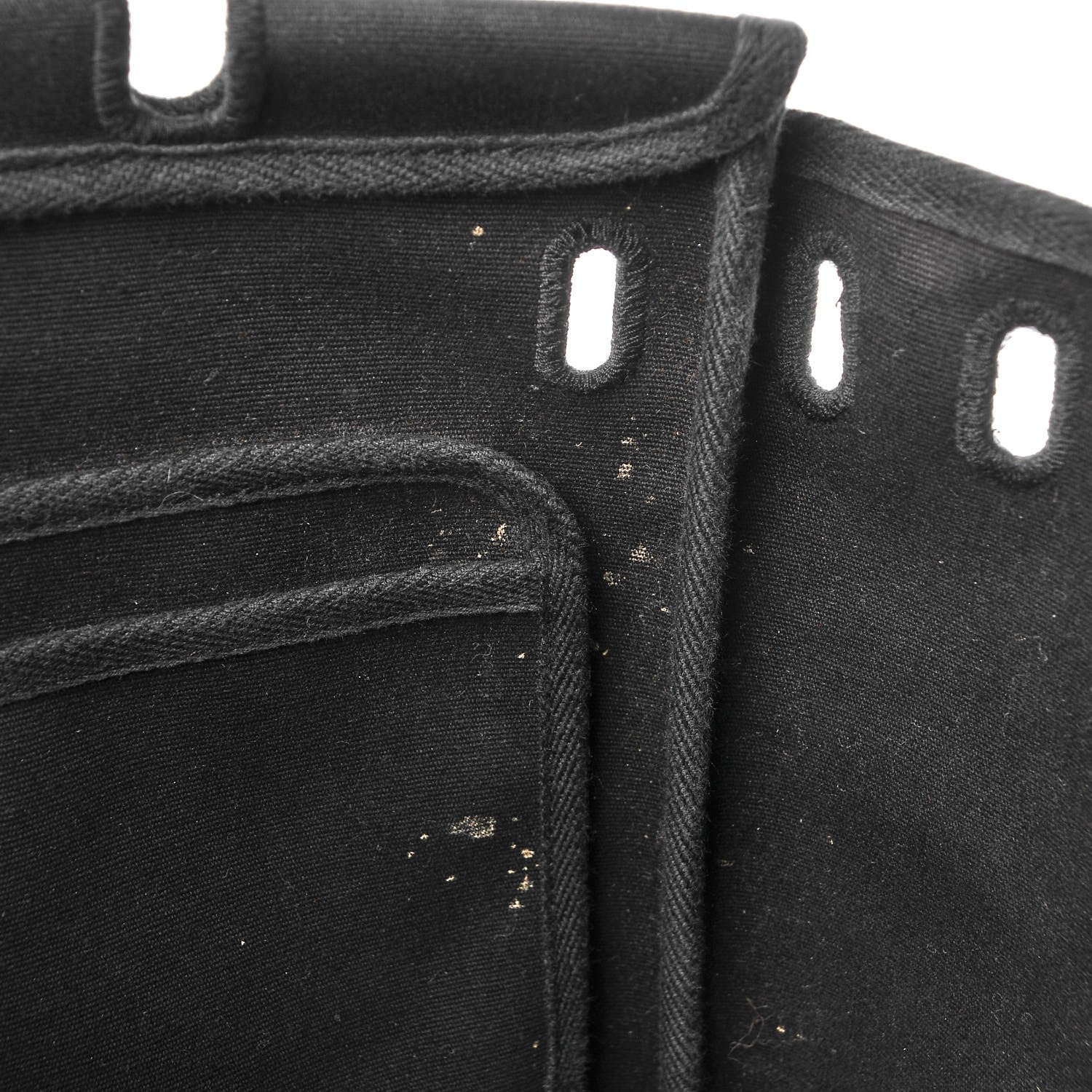 Hermes Toile Vache Calfskin Herbag 30 PM Black Natural 16 of 18
