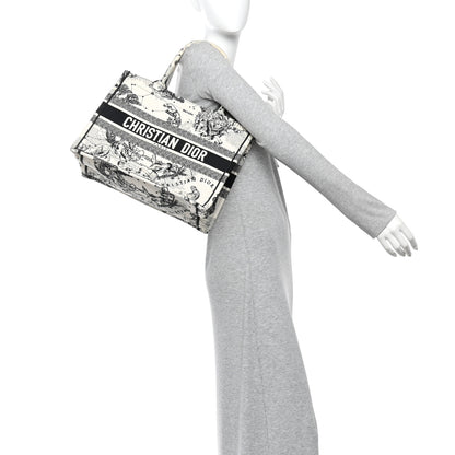 Christian Dior Canvas Zodiac Toile De Jouy Embroidered Medium Book Tote Latte 2 of 10