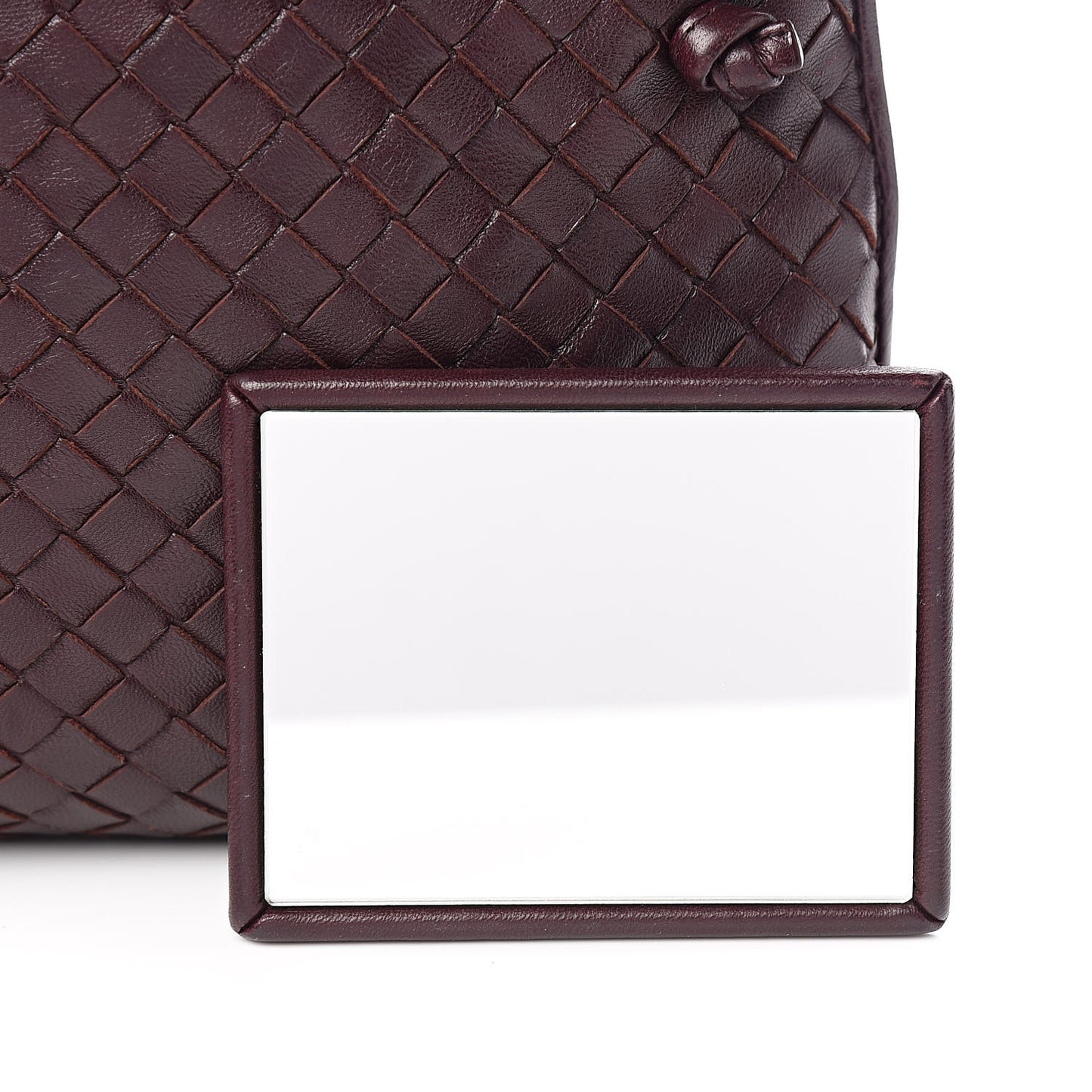 Nappa Intrecciato Nodini Crossbody Messenger Aubergine