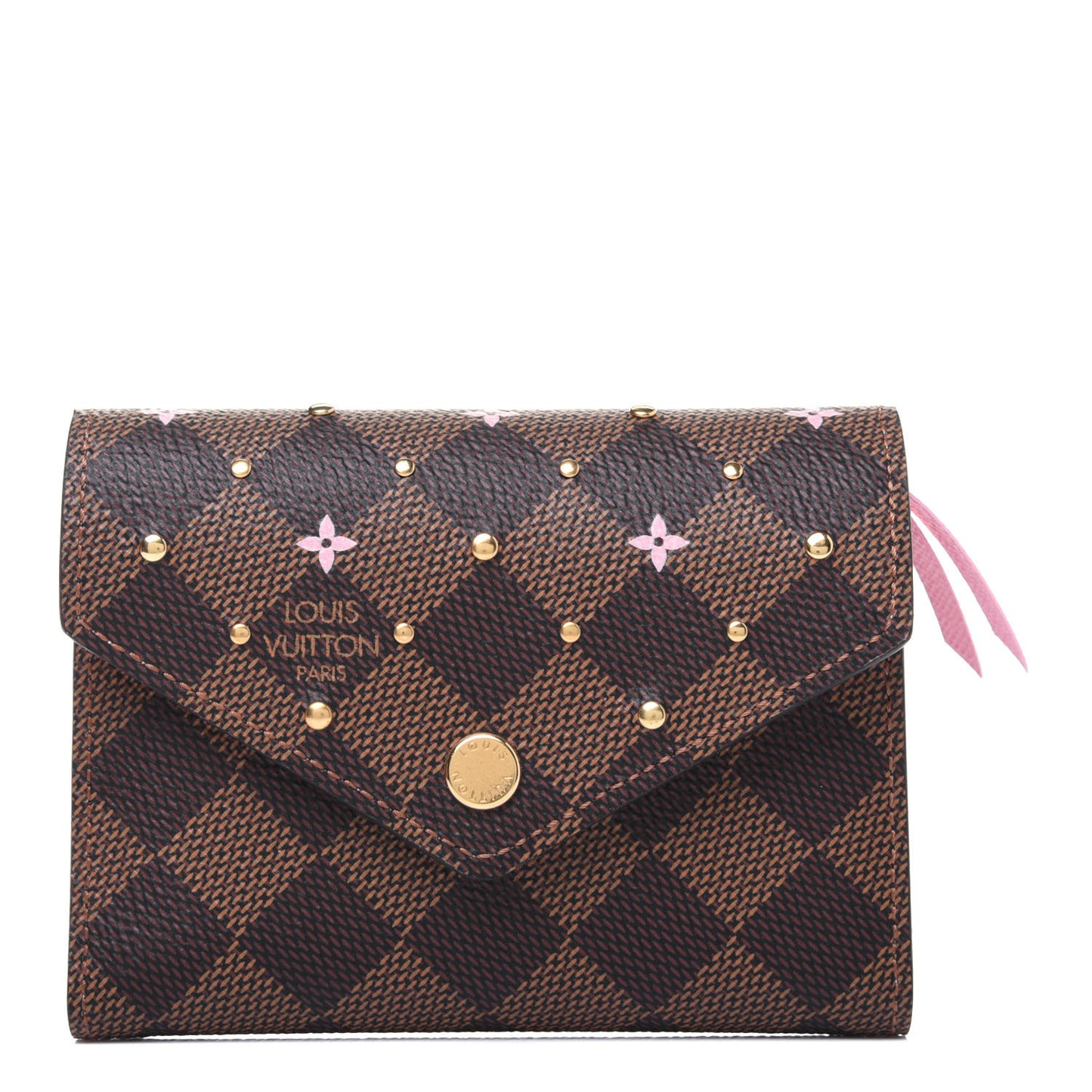 Damier Ebene Studded Victorine Wallet