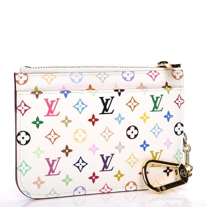 Louis Vuitton Monogram Multicolor Key Pouch White Litchi 3 of 8