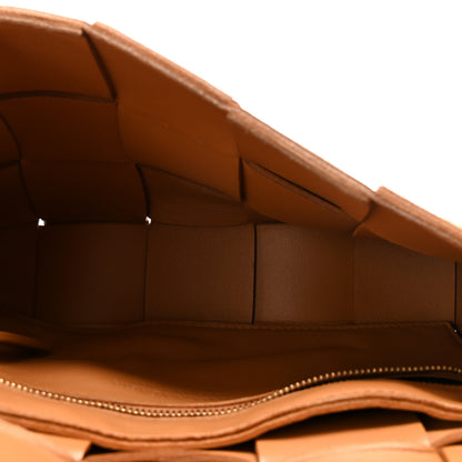 Bottega Veneta Lambskin Maxi Intrecciato Cassette Crossbody Bag Caramel 5 of 9
