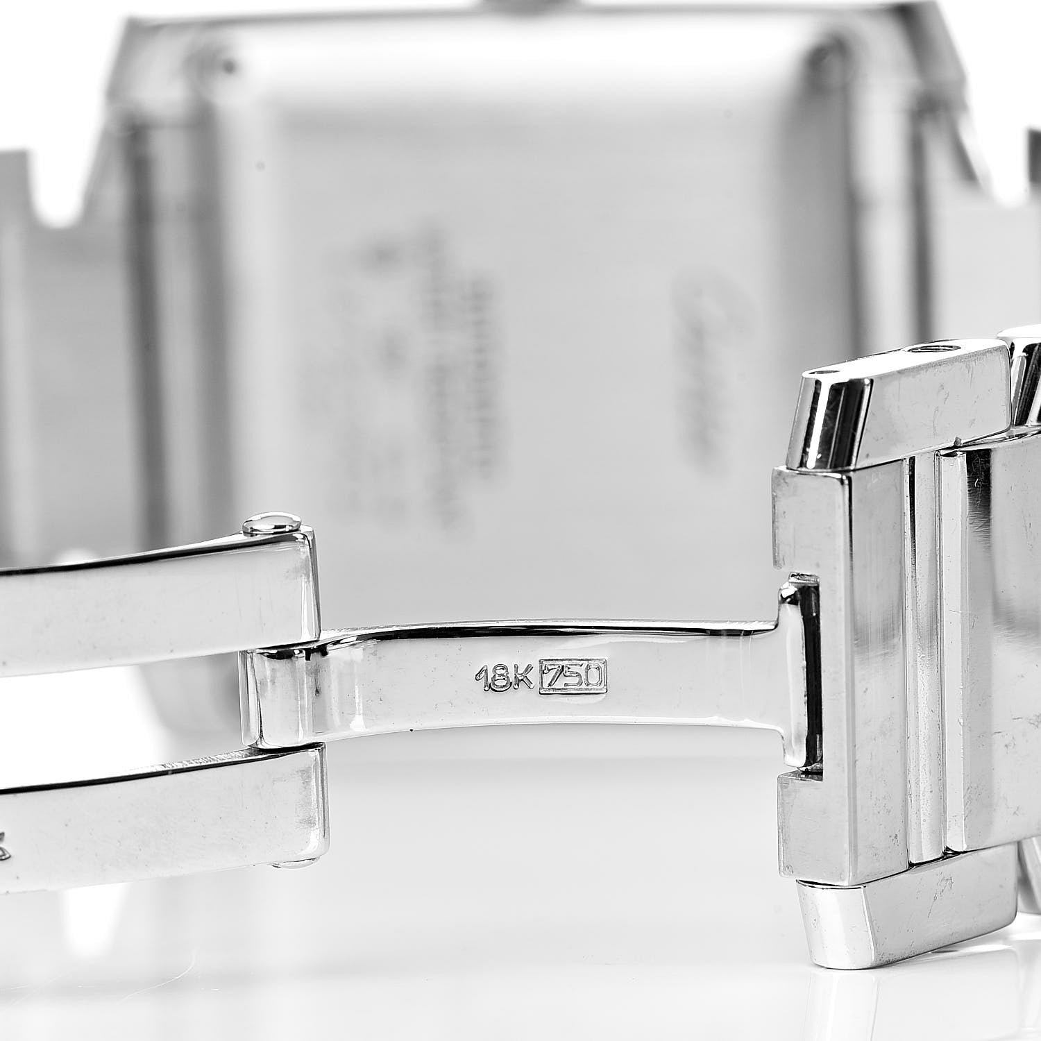 Cartier 18K White Gold Diamond 28mm Tank Francaise Automatic Watch 8 of 8