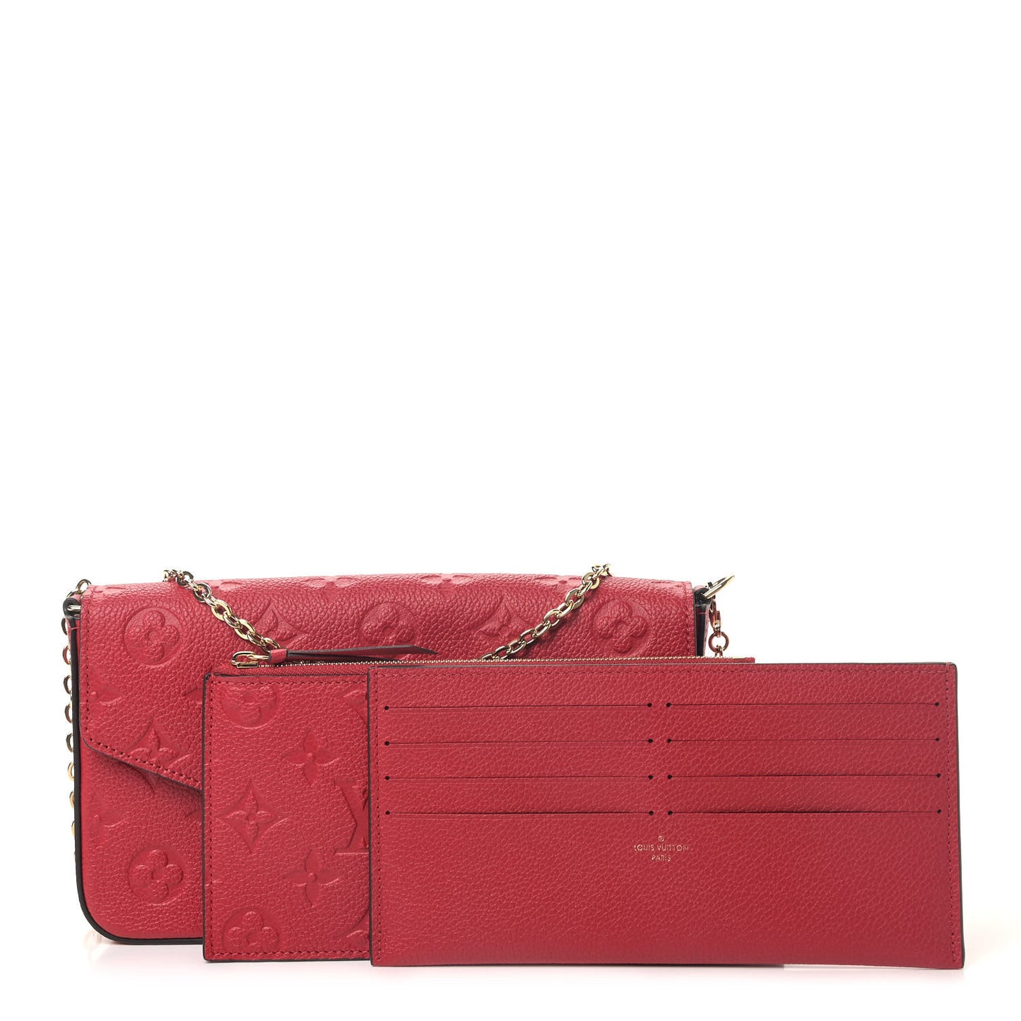 Empreinte Pochette Felicie Chain Wallet Cherry