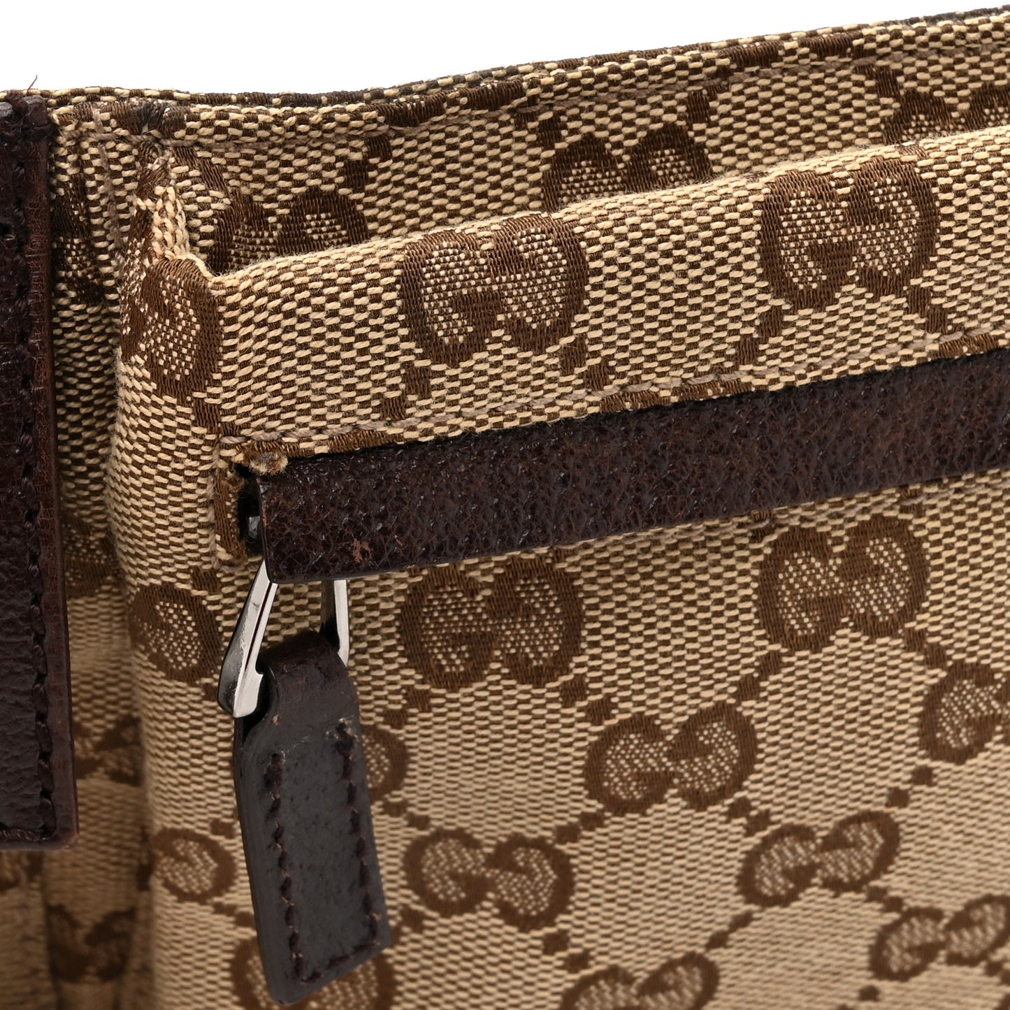Monogram Web Belt Bag Dark Brown