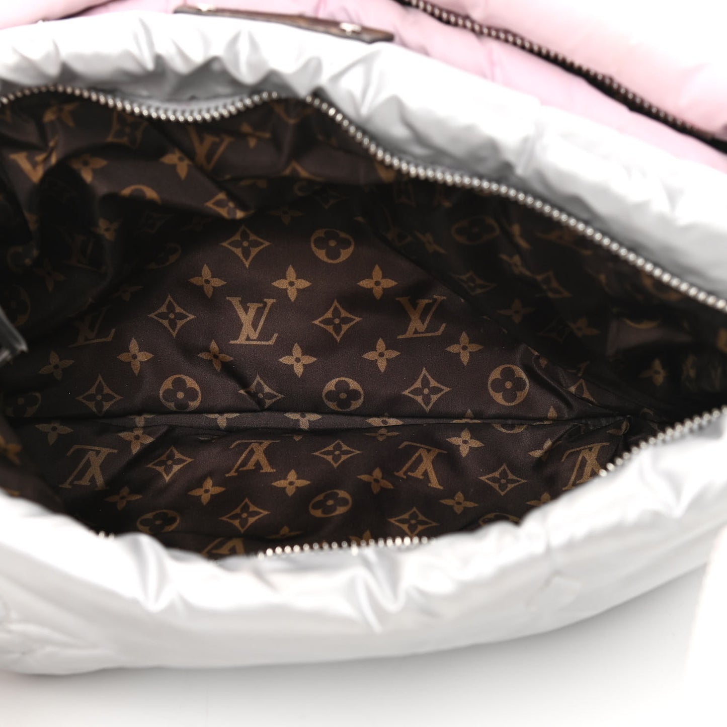 Econyl Monogram Pillow Maxi Multi Pochette Accessories Silver Pale Pink
