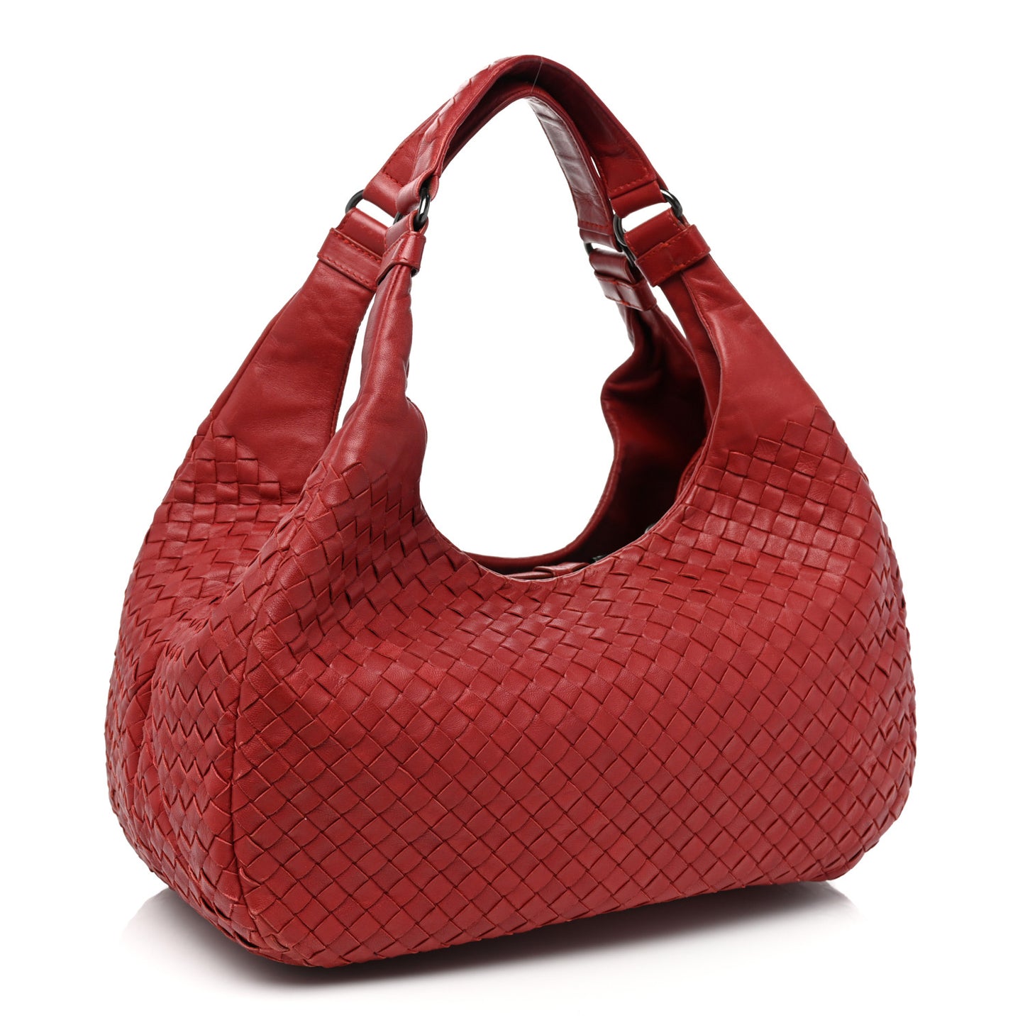 Nappa Intrecciato Medium Campana Hobo Red