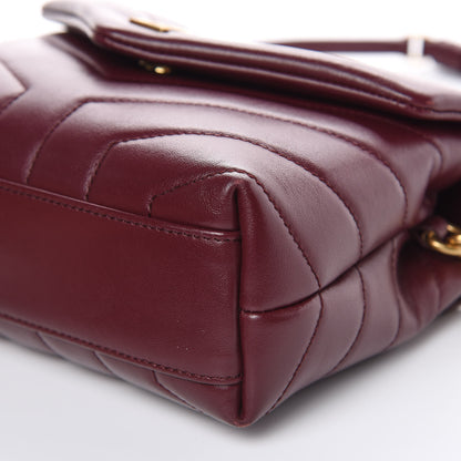 Saint Laurent Calfskin Y Quilted Monogram Toy Loulou Crossbody Bag Rouge 8 of 9