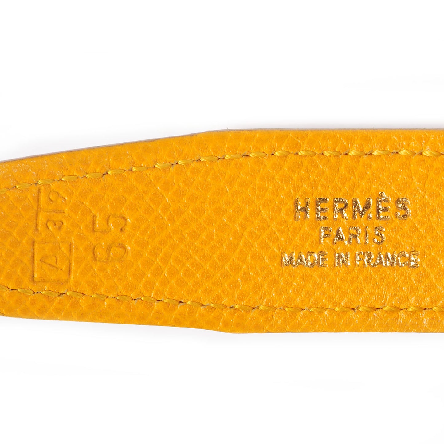 Courchevel Reversible Polished Constance 24mm H Belt 65 Gold Jaune