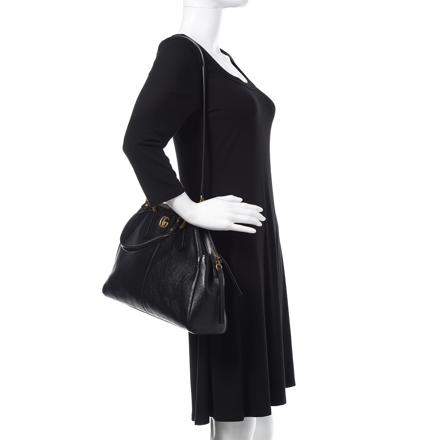 Gucci Calfskin Medium Re(Belle) Top Handle Bag Black 2 of 10