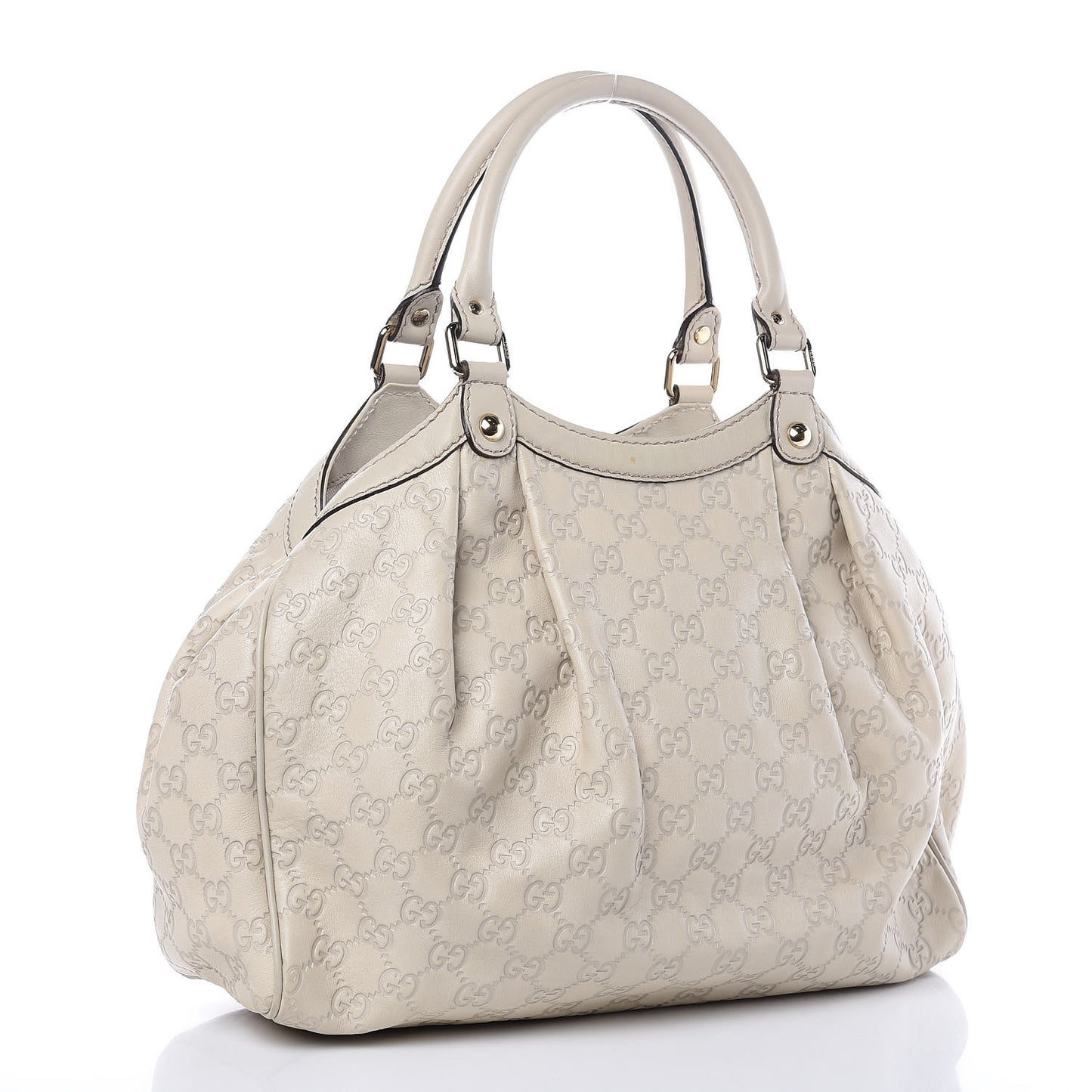 Guccissima Medium Sukey Tote Mystic White
