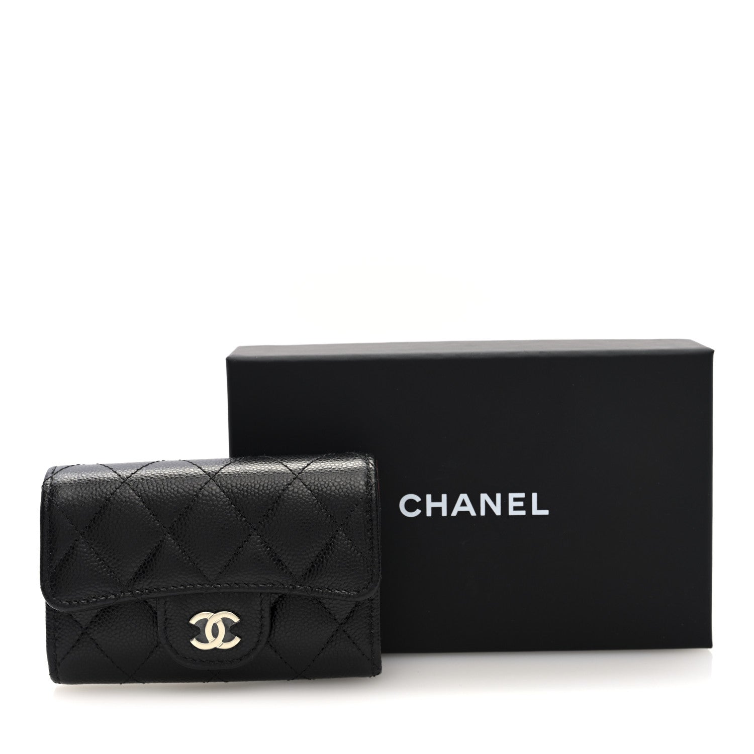 Chanel Caviar Quilted Classic 4 Key Holder Wallet Black 9 of 9