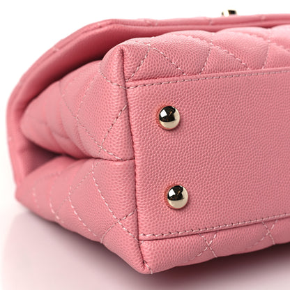 Chanel Caviar Quilted Mini Coco Handle Flap Pink 8 of 10