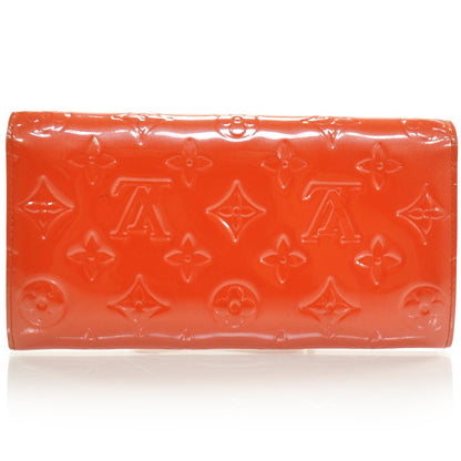 Louis Vuitton Vernis Sarah Wallet Orange Sunset 3 of 7