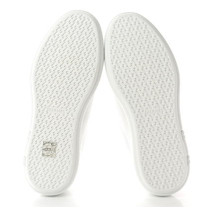Hermes Calfskin Womens Happy Sneakers 37.5 White 5 of 10