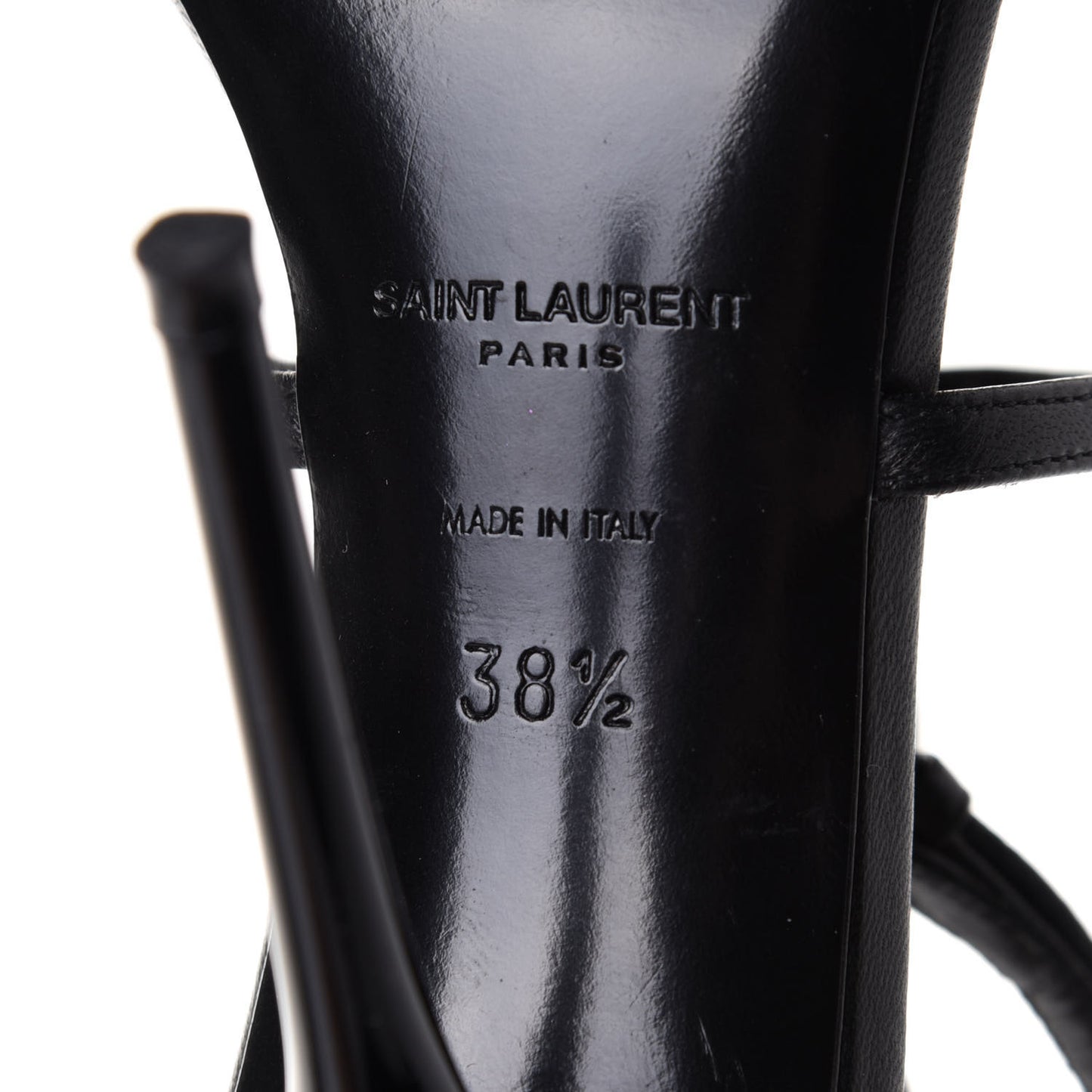 Sheepskin Cassandra Bamboo Logo 110 Ankle Strap Sandals 38.5 Black