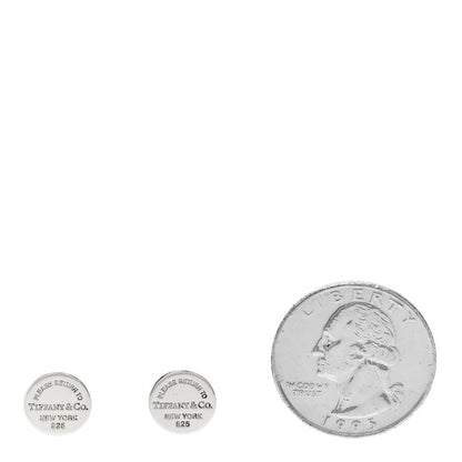 Tiffany Sterling Silver Return To Tiffany Circle Stud Earrings 2 of 5