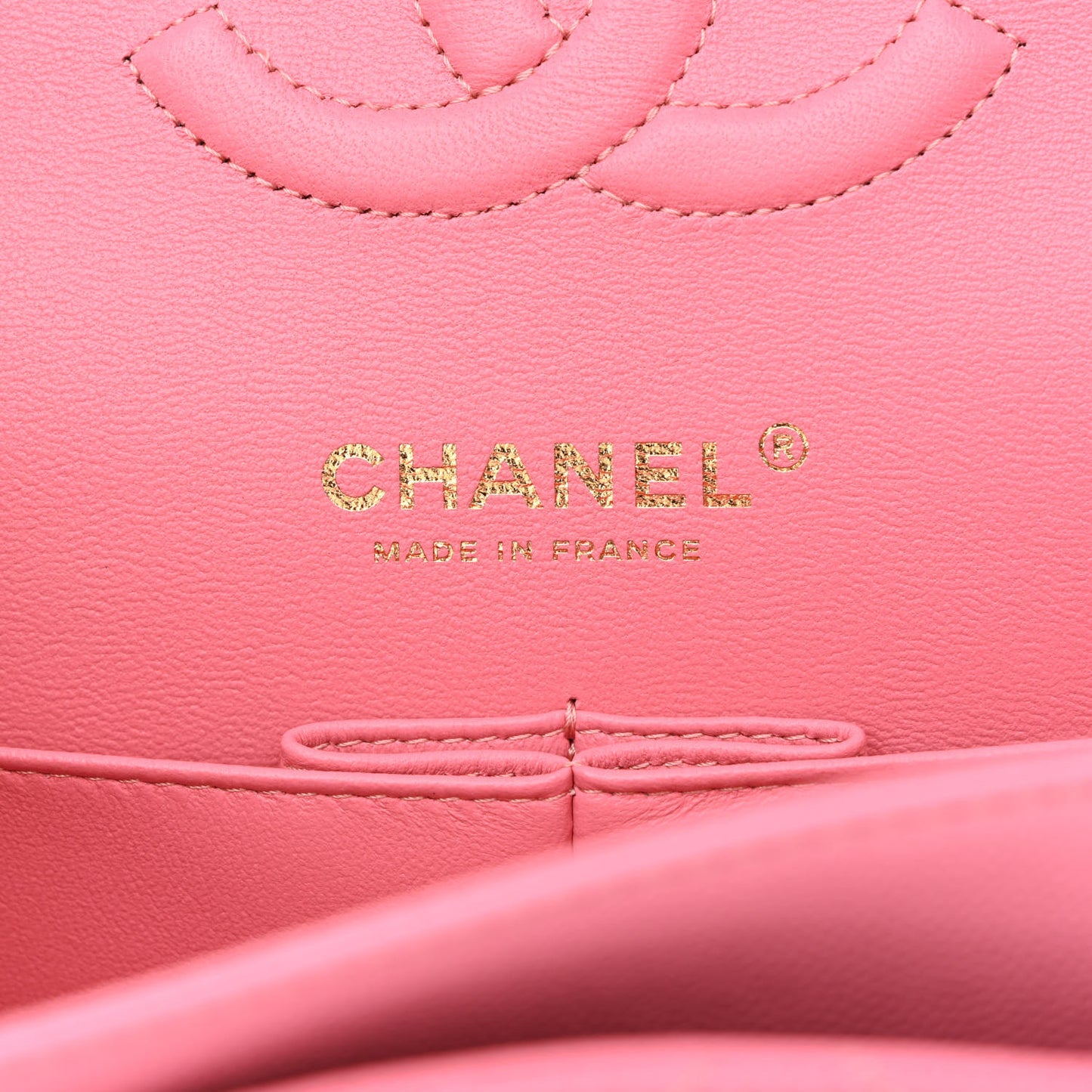 Caviar Quilted Medium Double Flap Pink