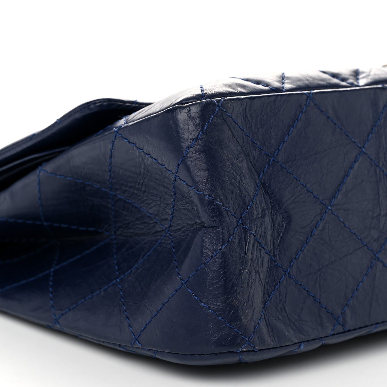 Chanel Aged Calfskin Quilted 2.55 Reissue 227 Flap Dark Blue 9 of 10