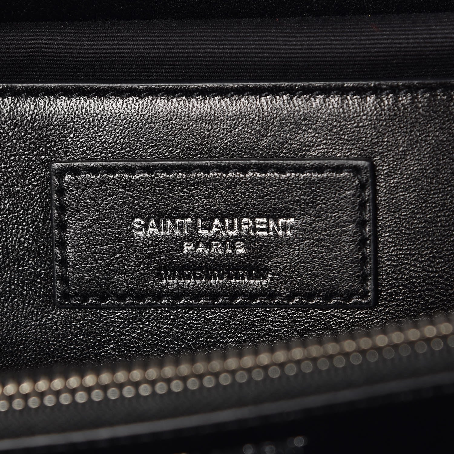 Saint Laurent Denim Mixed Matelasse Triquilt Large Monogram Envelope Satchel Black 6 of 10