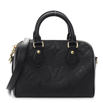 Louis Vuitton Empreinte Monogram Giant Speedy Bandouliere 20 Black 1 of 8