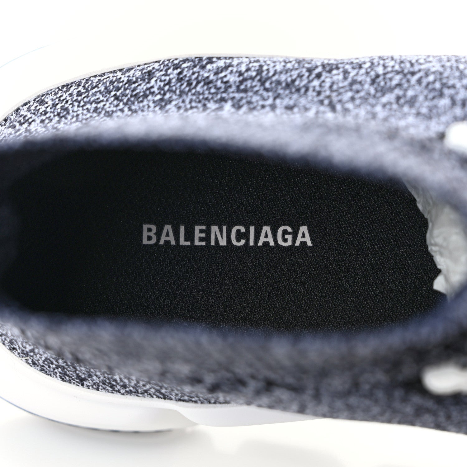 Balenciaga Chine Knit Bi-Color Sole Womens Speed Lace Up Sneakers 37 8 of 8