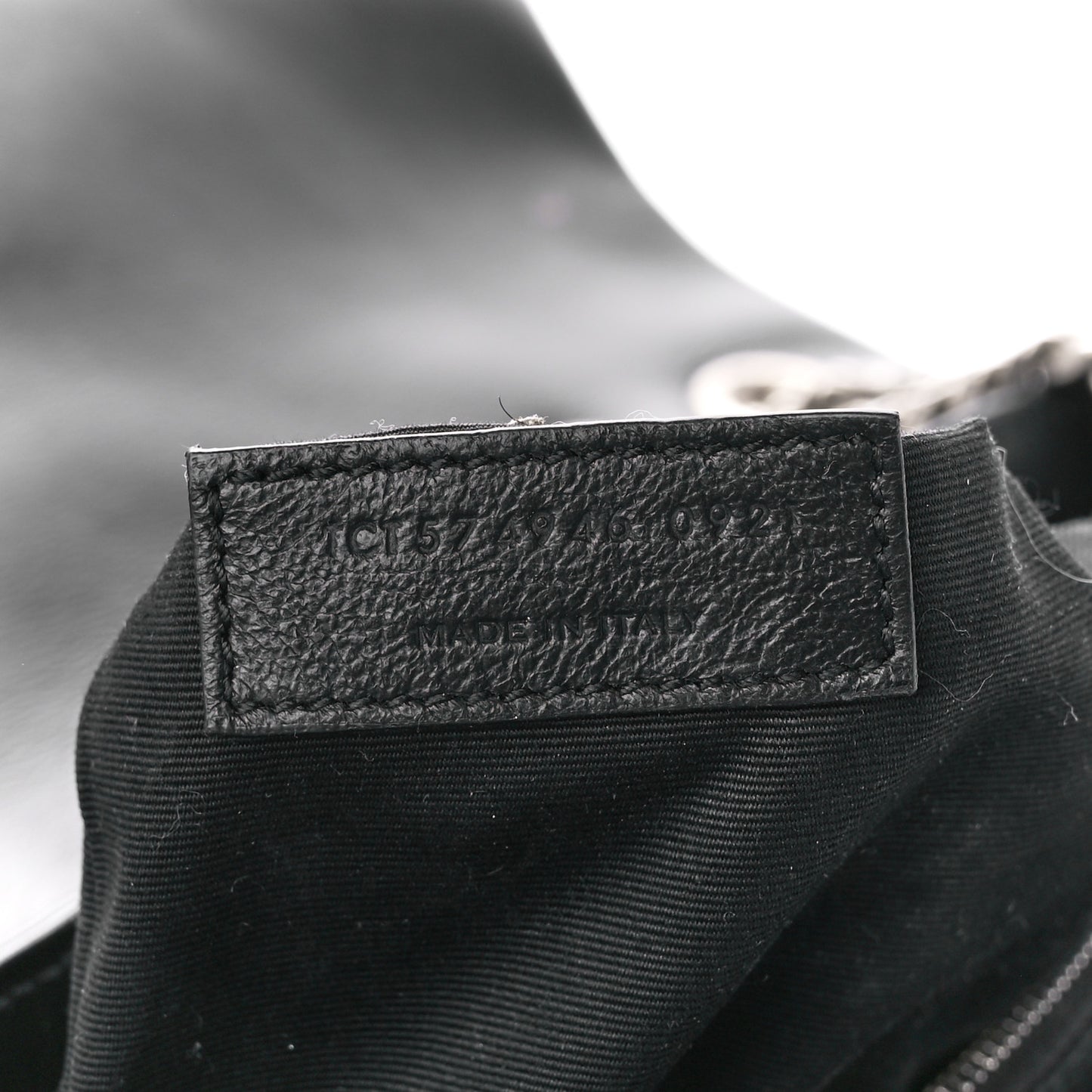 Calfskin Y Quilted Monogram Medium Loulou Chain Satchel Black