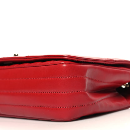 Chanel Calfskin Chevron Quilted Mini Statement Flap Red 10 of 11