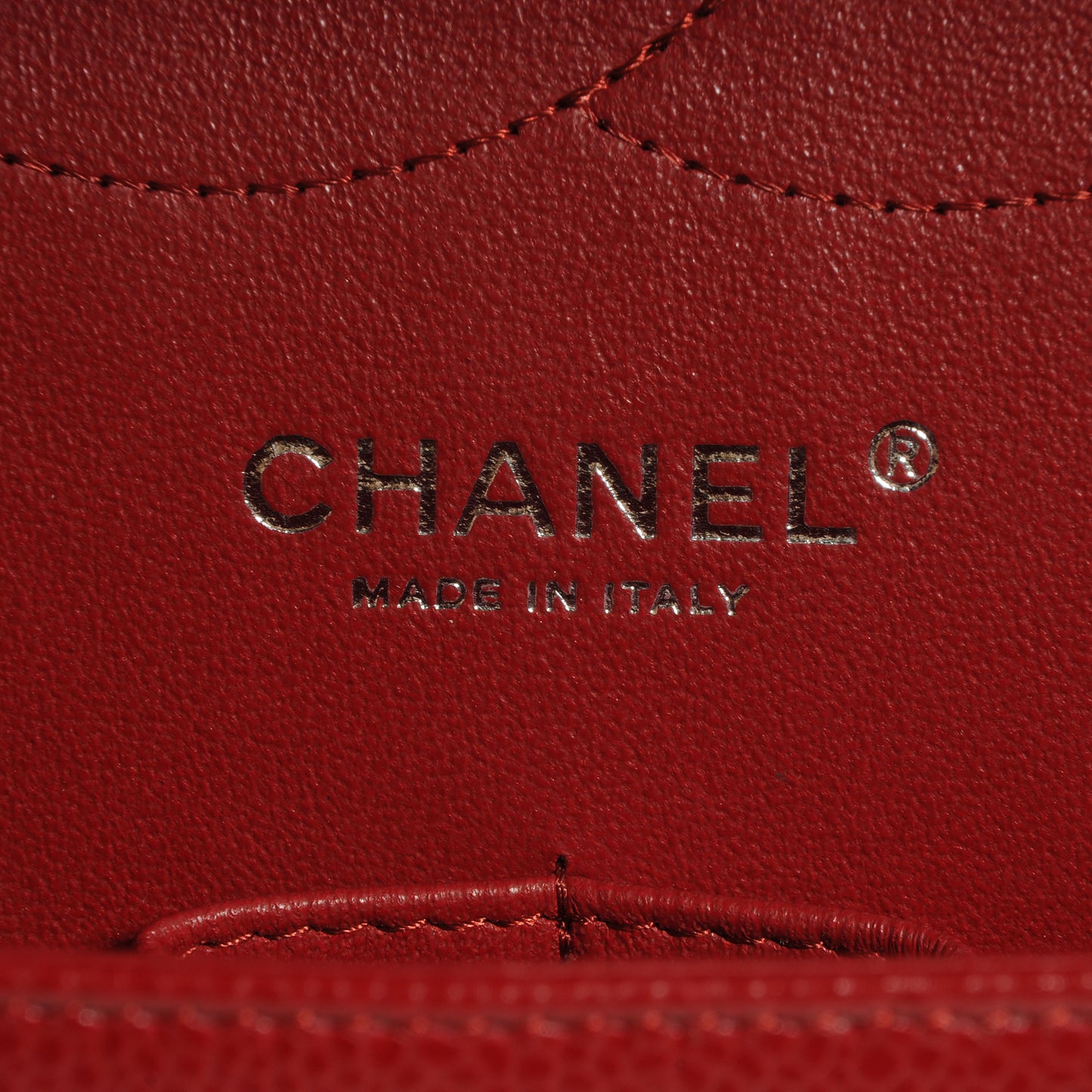 Caviar Jumbo Double Flap Red