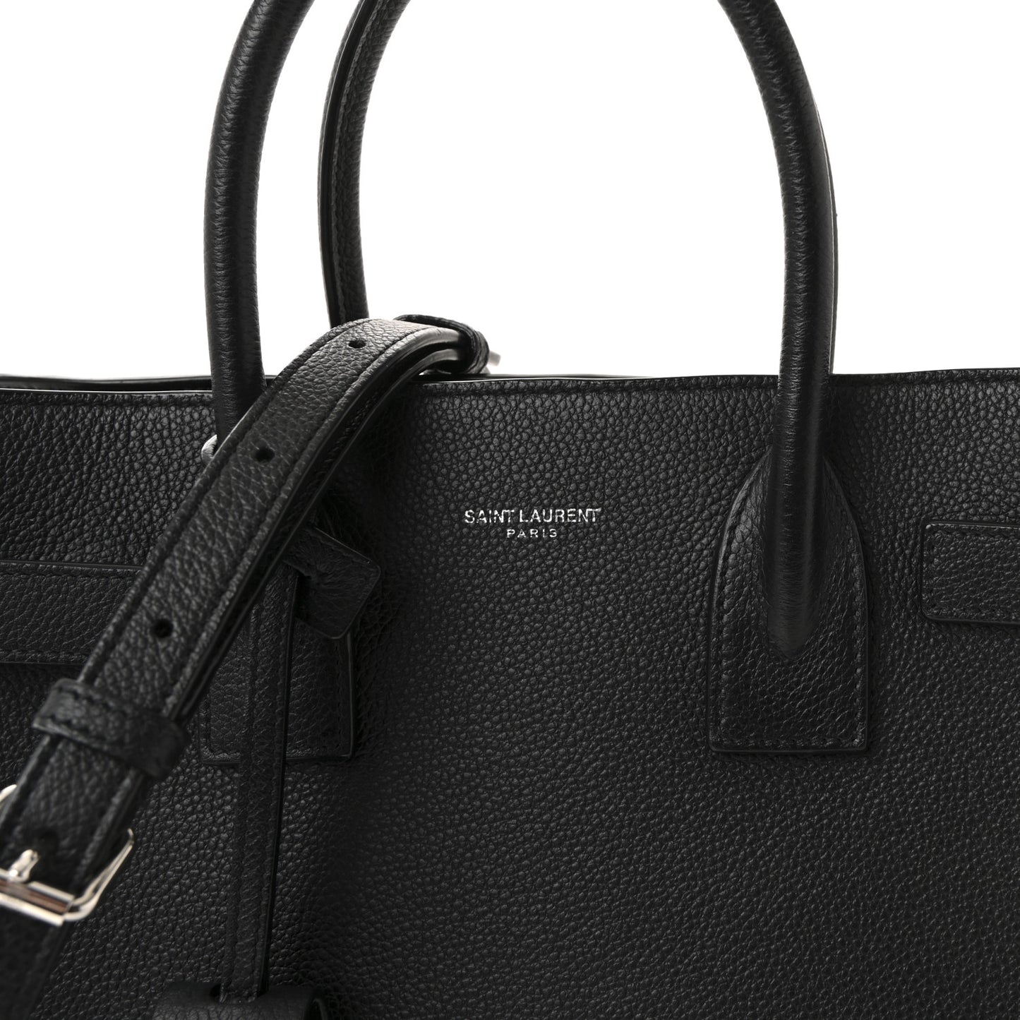 Grained Calfskin Baby Sac De Jour Black