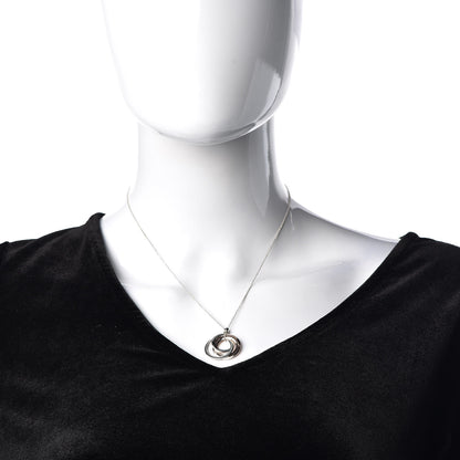 Tiffany Sterling Silver Rubedo Small Interlocking Circles Pendant Necklace 2 of 8