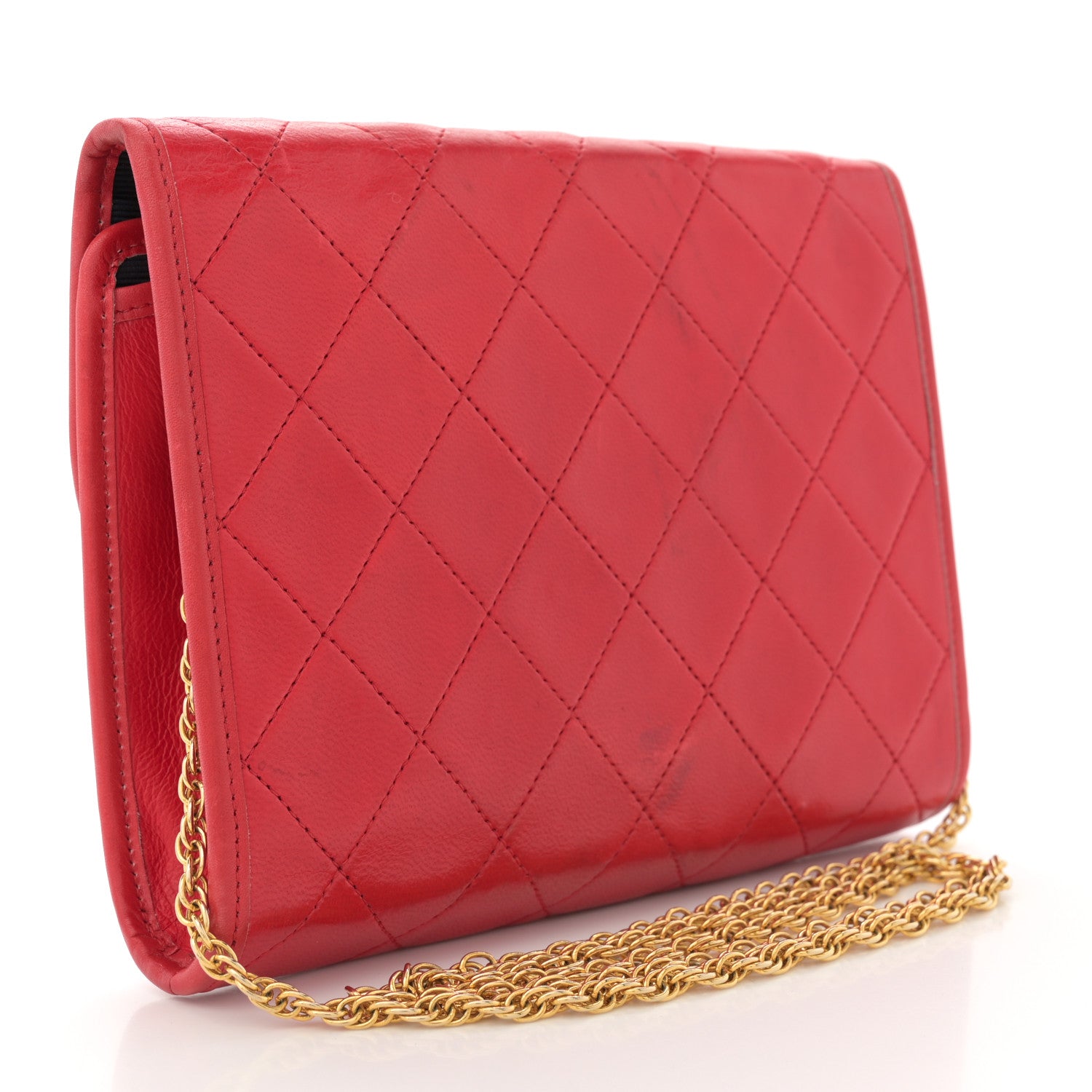Chanel Lambskin Quilted Small Single Flap Red 3 of 12