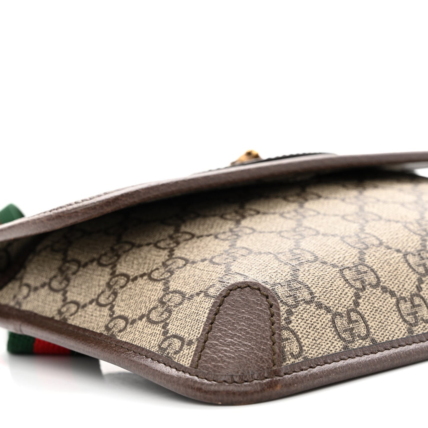 GG Supreme Monogram Neo Vintage Web Belt Bag Brown