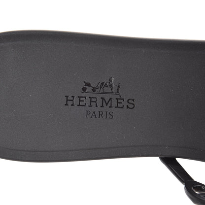 Hermes Rubber Chaine d'Ancre Rivage Sandals 38 Black 7 of 9