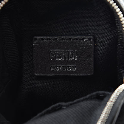 Fendi Tech Twill Calfskin Fox Mink Goat Fur Karlito Backpack Charm Black Multicolor 6 of 8