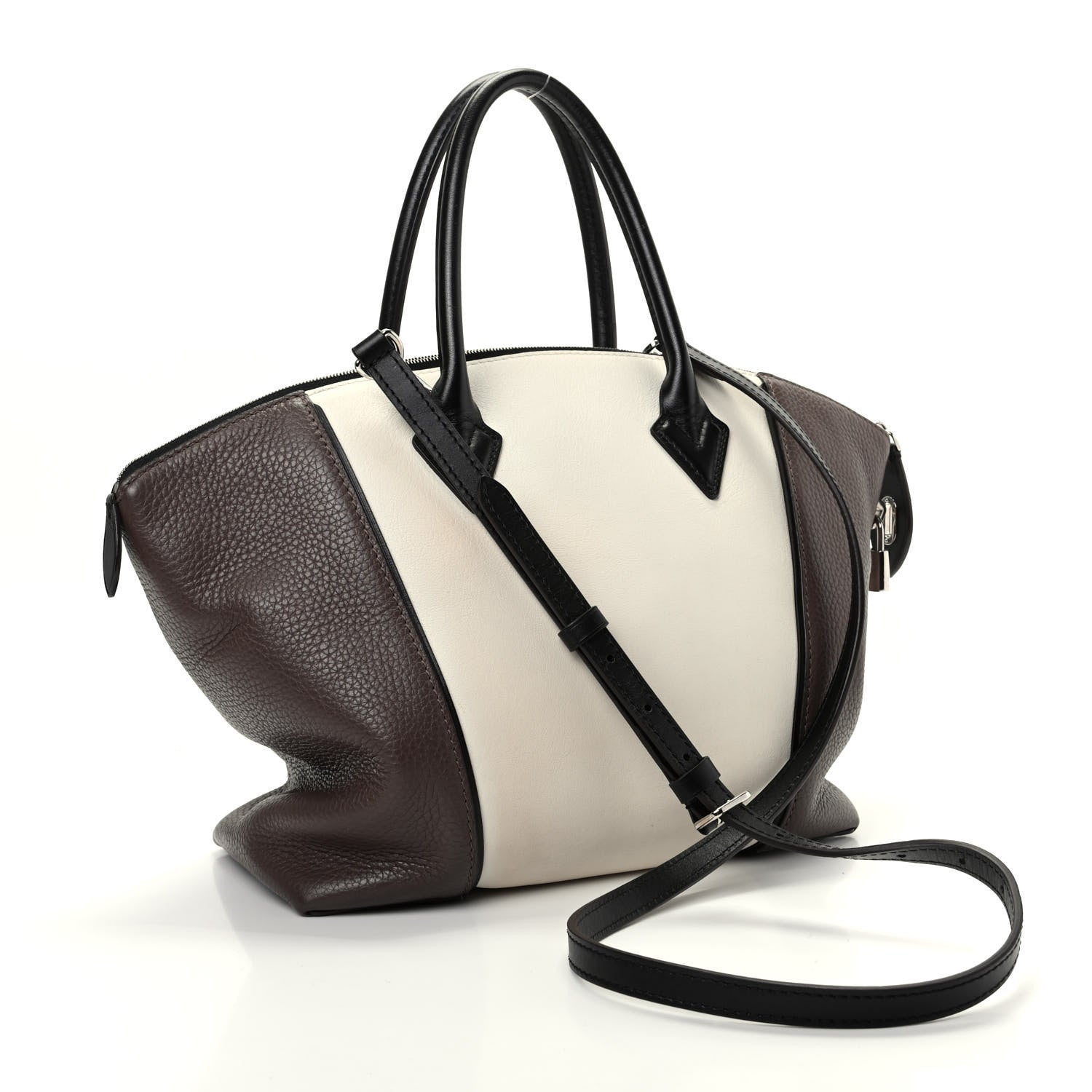Louis Vuitton Taurillon Cuir Bi-Color Soft Lockit PM White 3 of 10