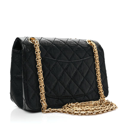 Chanel Aged Calfskin Quilted 2.55 Reissue Mini Flap Black 2 of 7