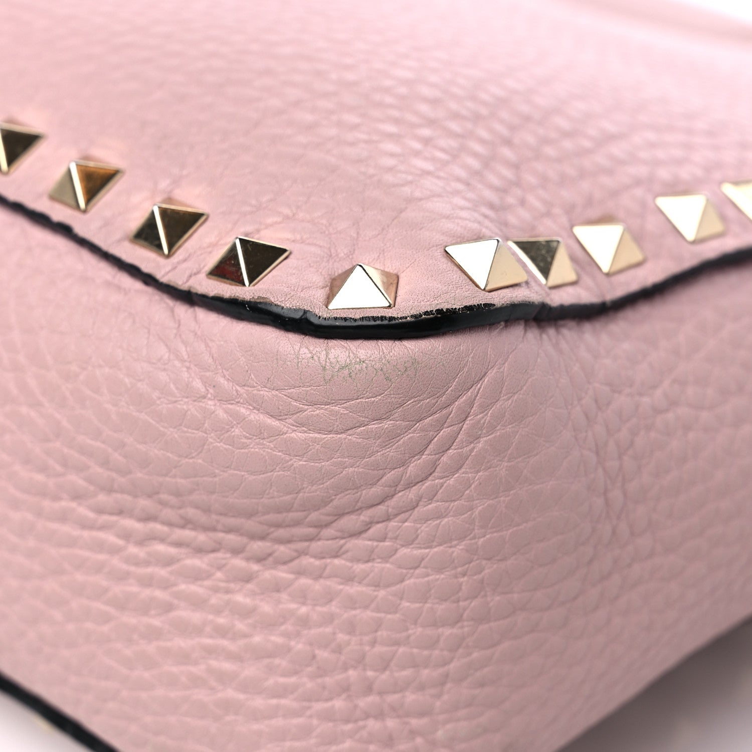 Valentino Garavani Pebbled Calfskin Small Rockstud Flip-Lock Messenger Bag Water Rose 10 of 16