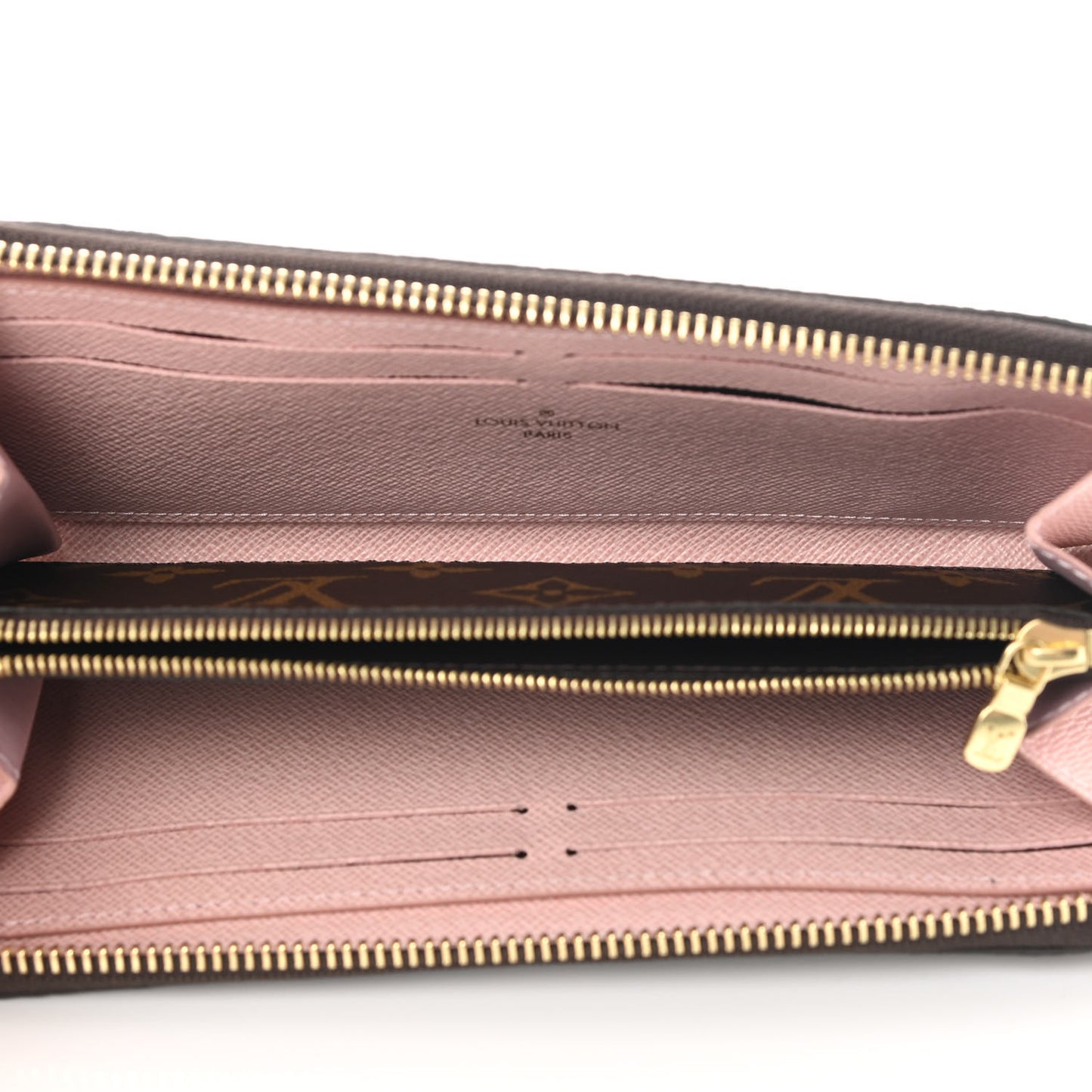 Monogram Clemence Wallet Rose Ballerine