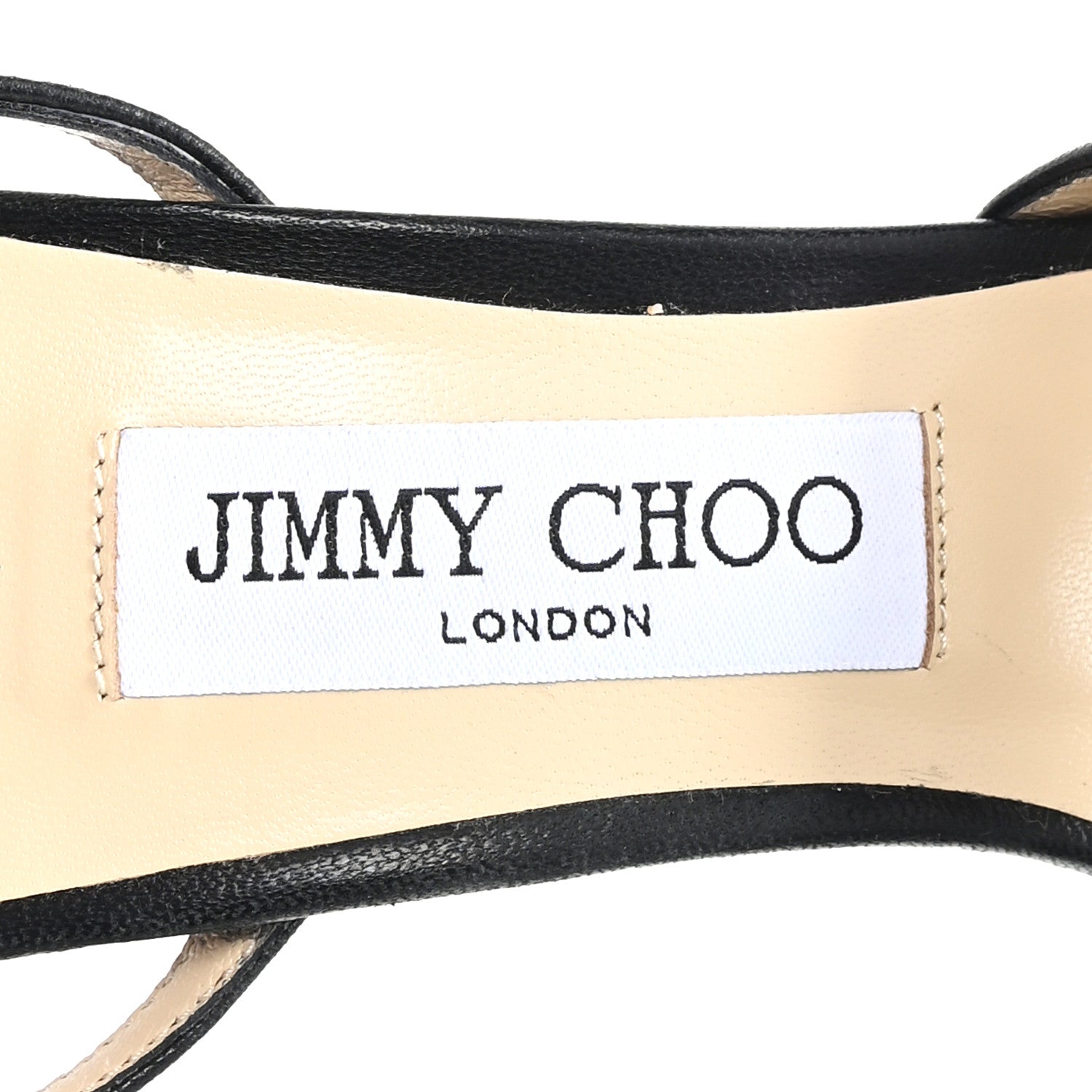 Jimmy Choo Luxe Nappa Basil 95 Sandals 39.5 Black 1867366