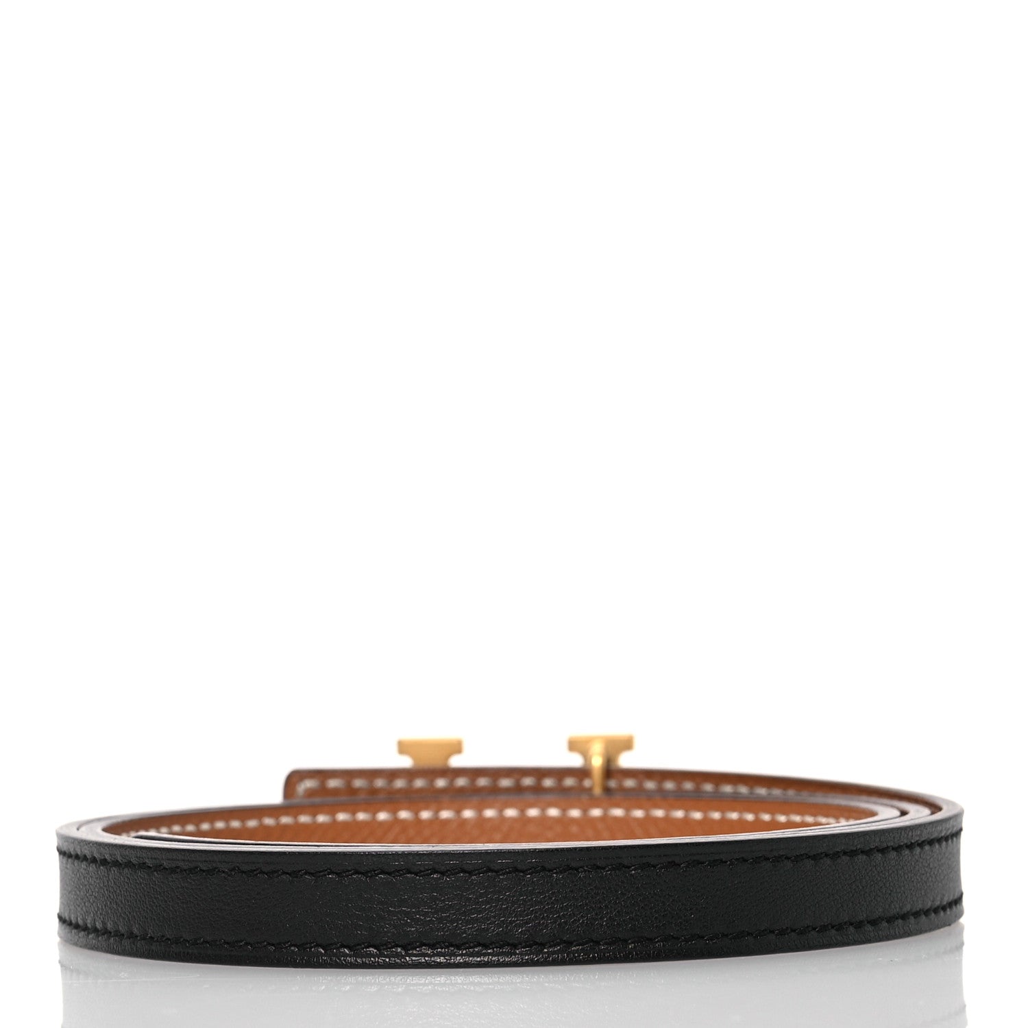 Hermes Swift Epsom 13mm 5382 Rock Belt 75 Black Gold 2 of 6