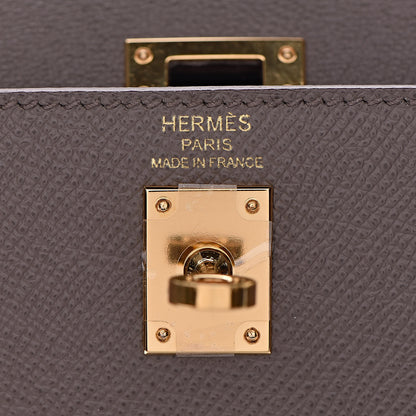 Hermes Epsom Kelly Sellier 25 Etain 10 of 40