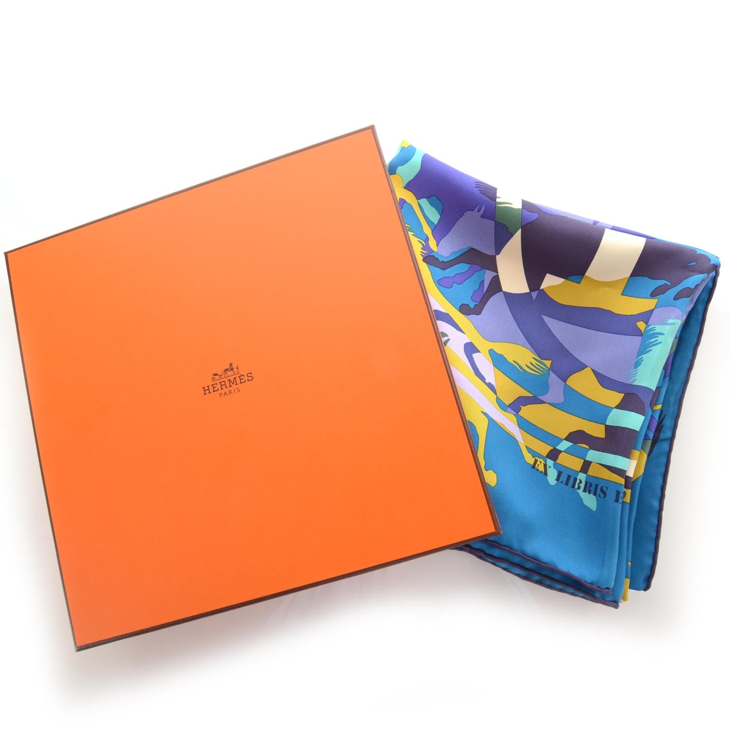 Hermes Silk Ex Libris En Camouflage Scarf 90 7 of 7