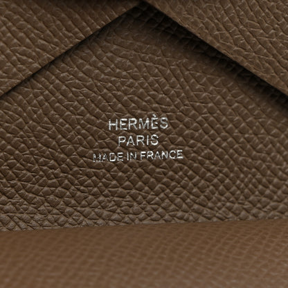 Hermes Epsom Calvi Duo Card Case Etoupe 6 of 7