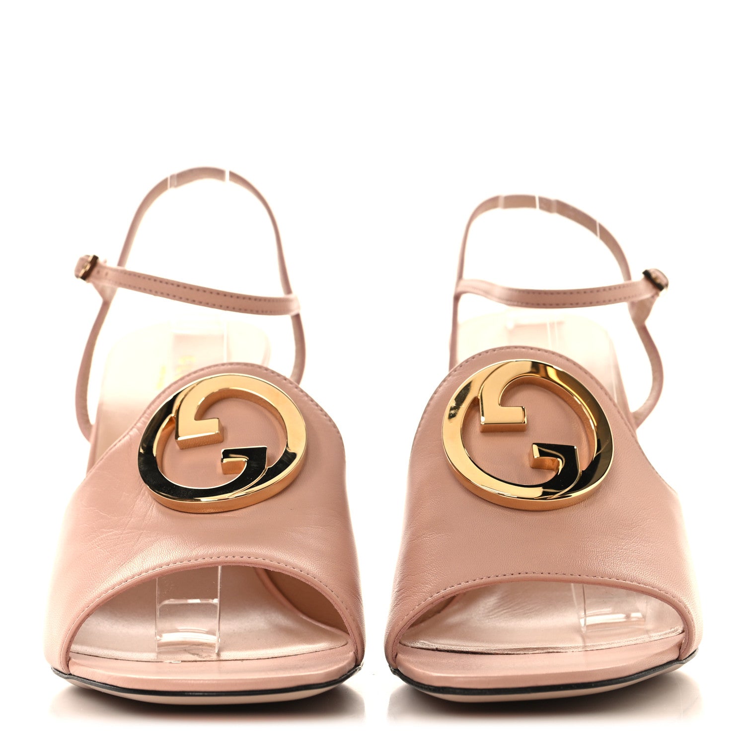 Gucci Malaga Kid Blondie 85mm Slingback Sandals 41 Pastel Pink 3 of 10
