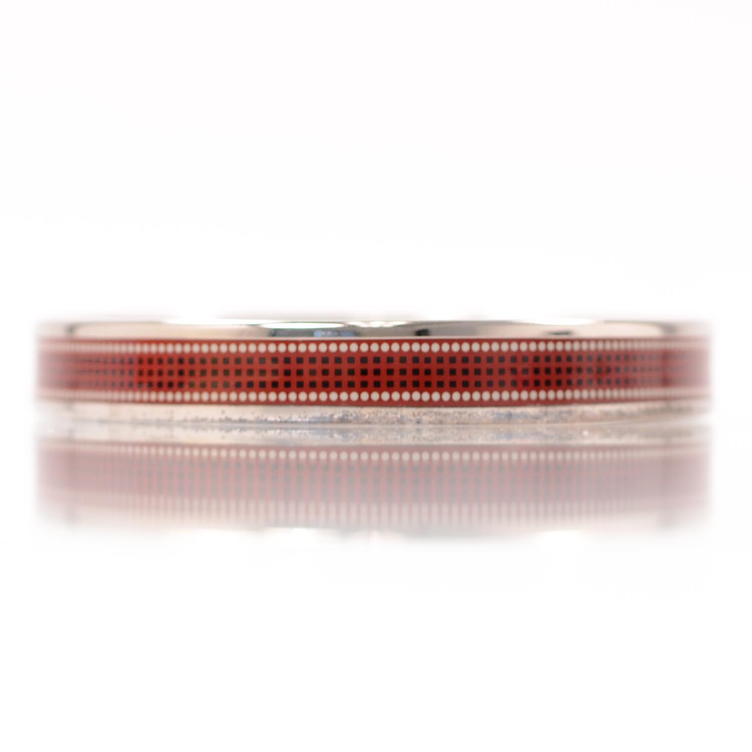 Hermes Enamel Narrow Dots Bracelet Red PM 1 of 4