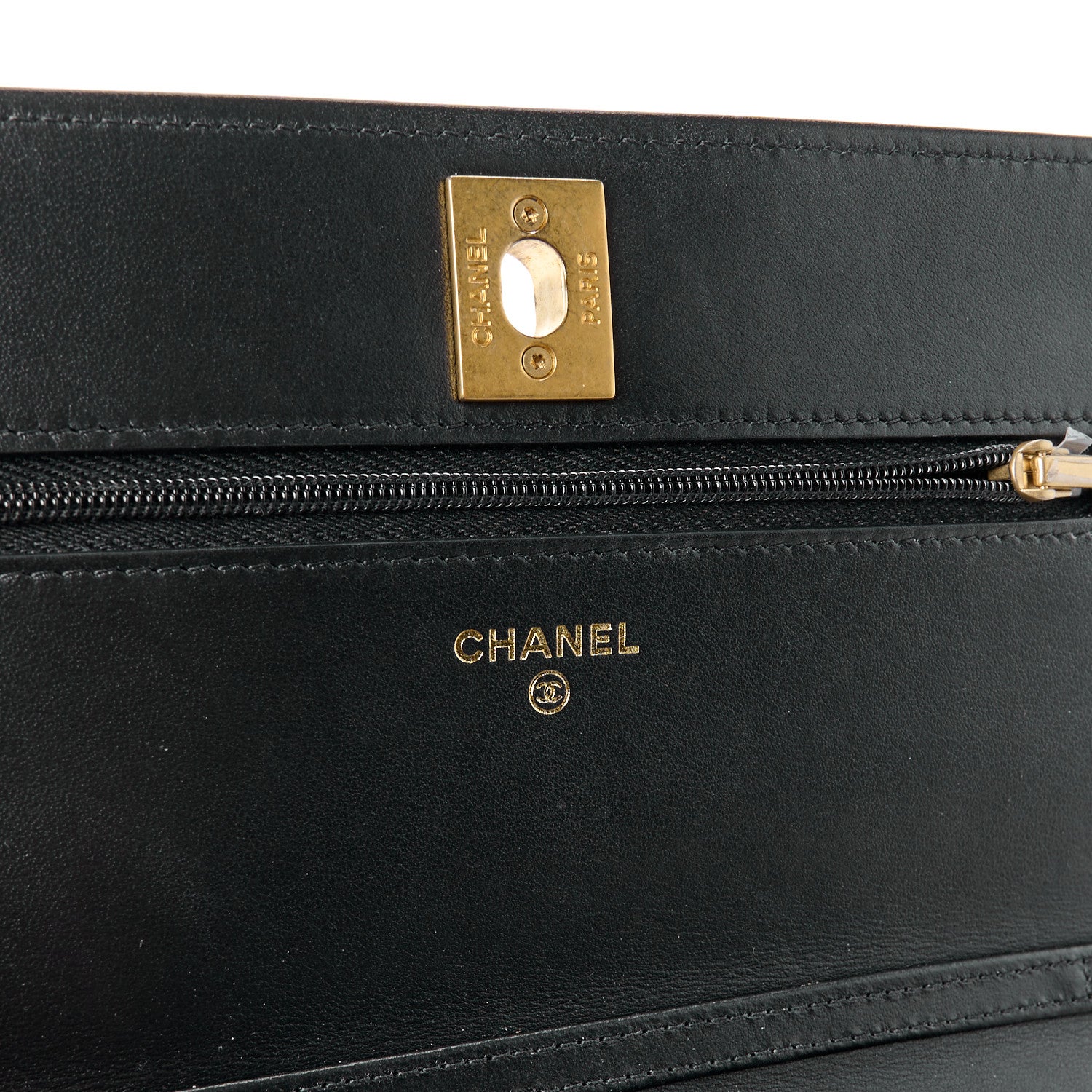 Chanel Pearly Caviar Quilted Fit For You Wallet On Chain WOC Black 7 of 13