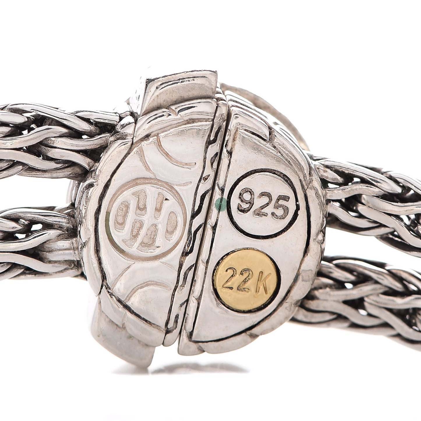 Sterling Silver 22K Yellow Gold 12mm Palu Station Bracelet